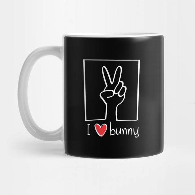 peace and love bunny by denufaw